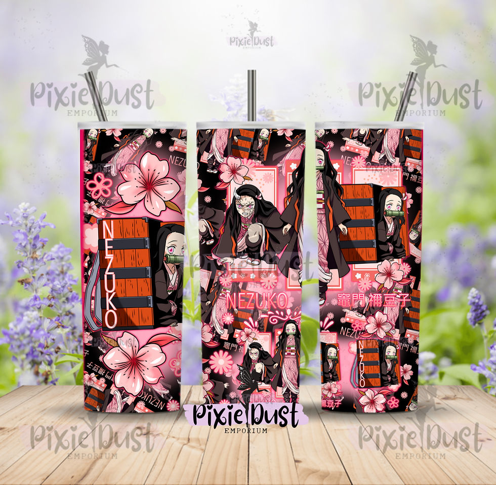 Nezuko Kamado from Demon Slayer inspired 20oz insulated tumbler