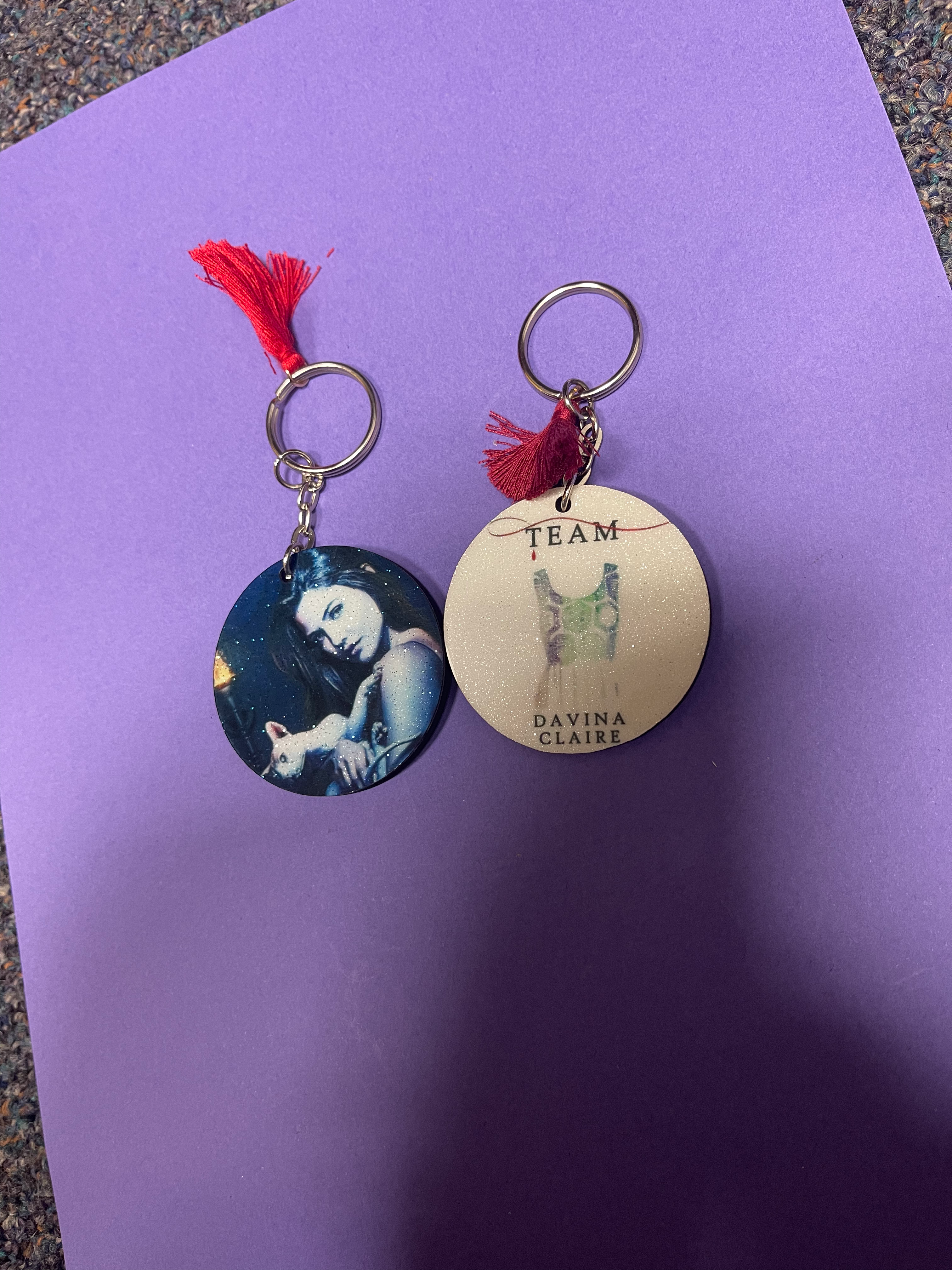 Davina Claire Glitter Keyring