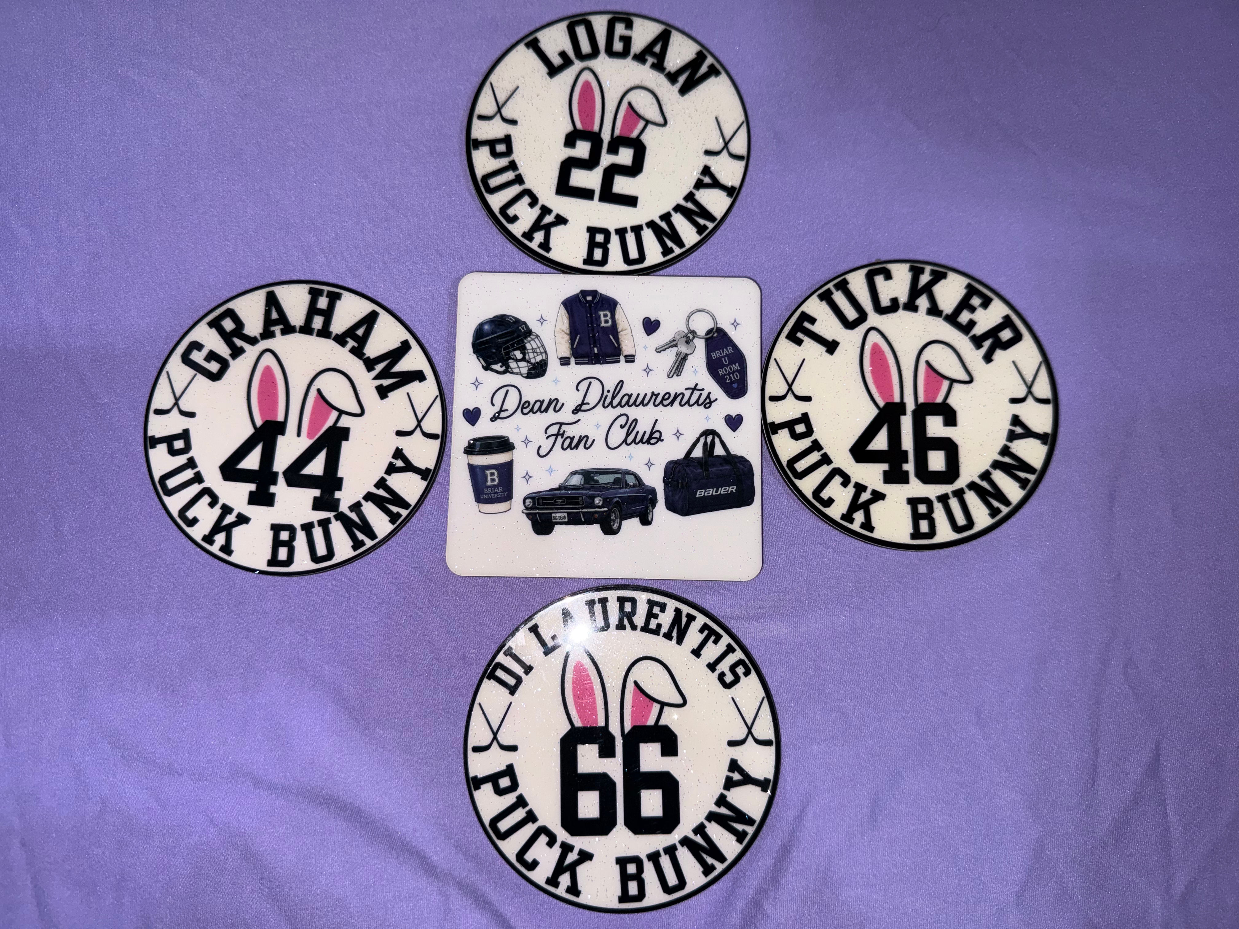 Off Campus glitter coaster collection