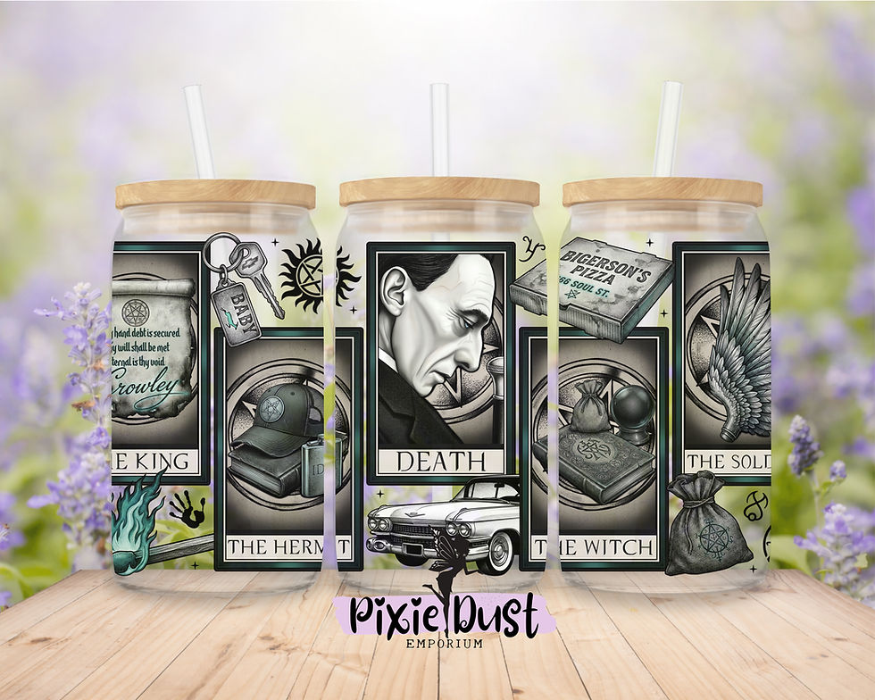 Thumbnail: Supernatural Tarot 16oz can glass