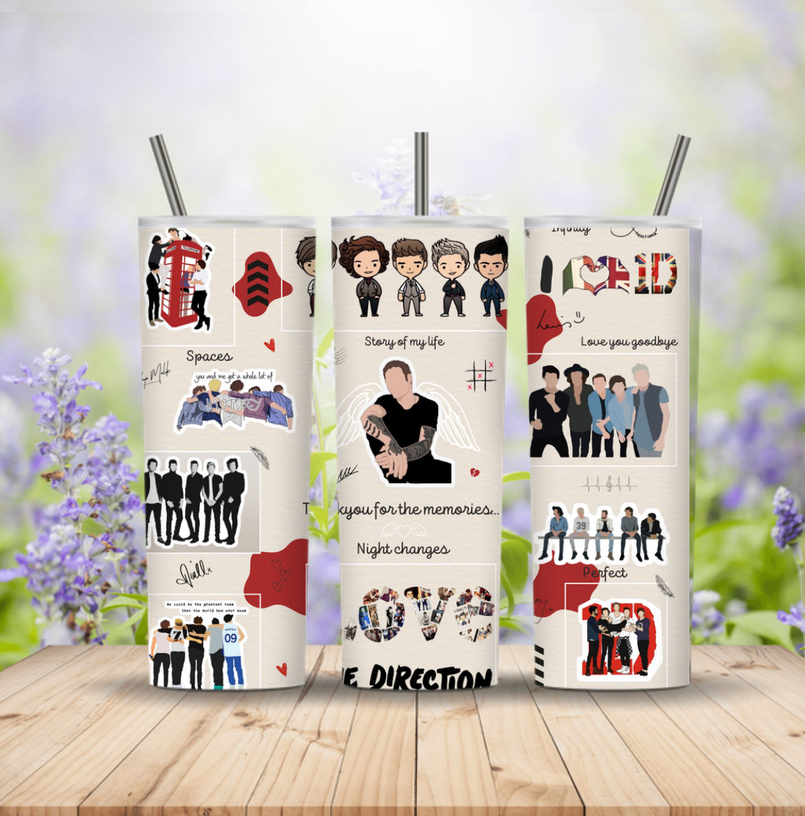 One direction 20oz tumbler