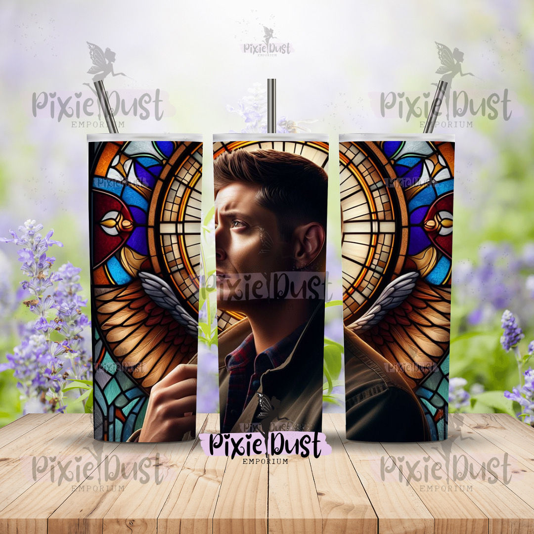 Supernatural Dean stained Glass 20oz insulated tumbler