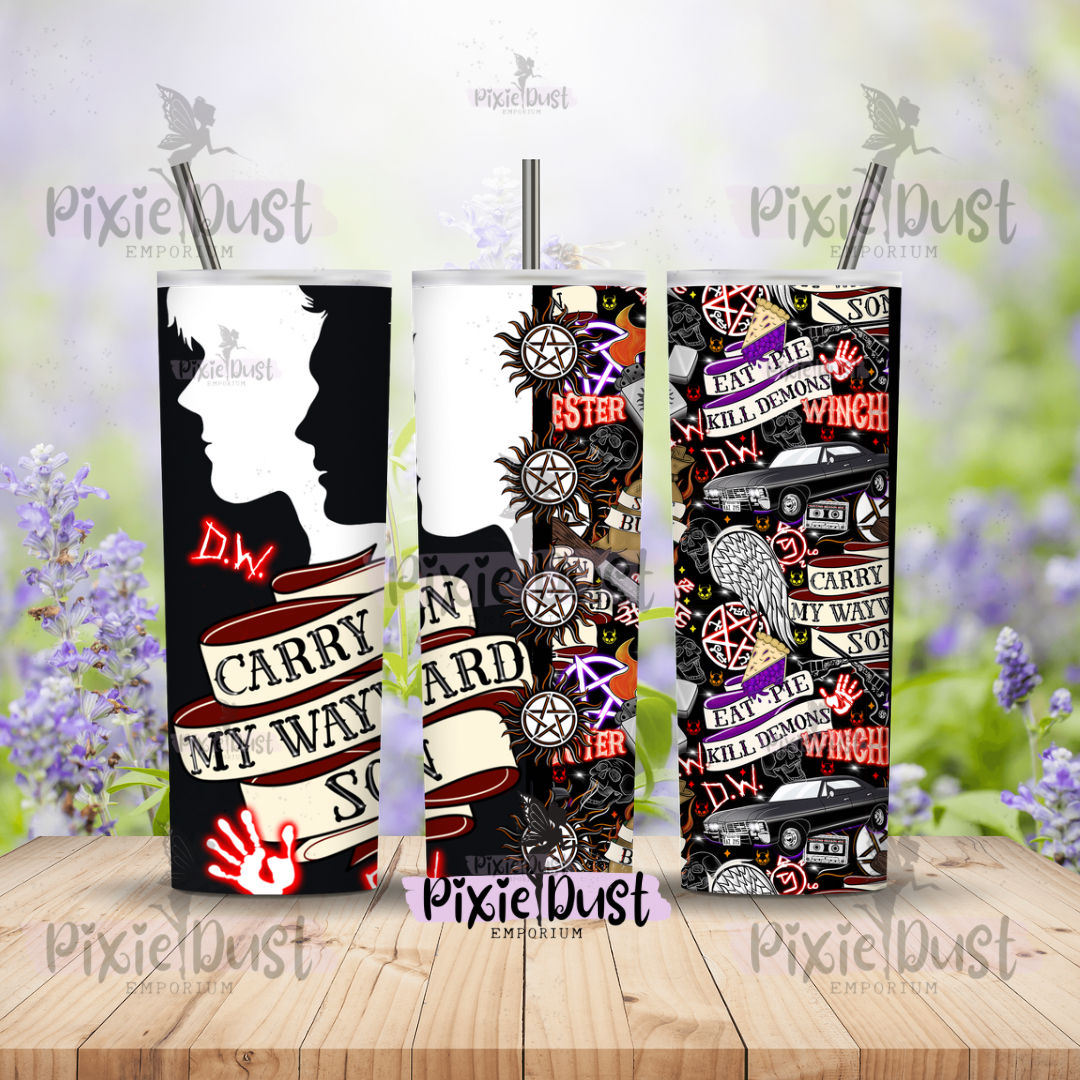 Supernatural Inspired 20oz Tumbler – Wayward Son Design