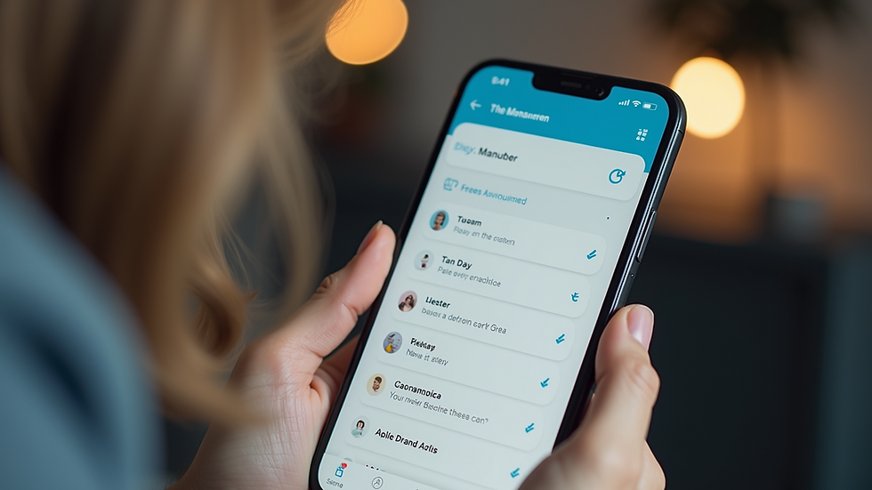 Close-up view of a smartphone screen displaying a task management app