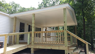 New Covered deck at the lake near Laurie, MO