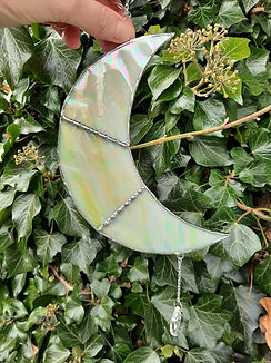 Lemon Ripple Iridescent Stained Glass Mo