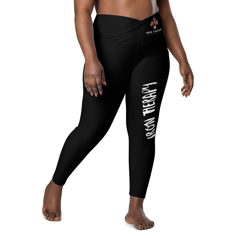 Thumbnail: Women's Iron Therapy Crossover leggings with pockets