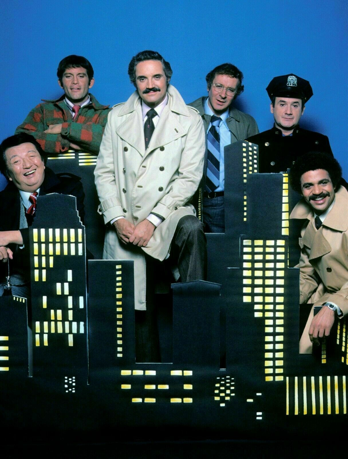 Barney Miller Hal Linden Abe Vigoda Max Gail Ron Glass 5x7 Photo