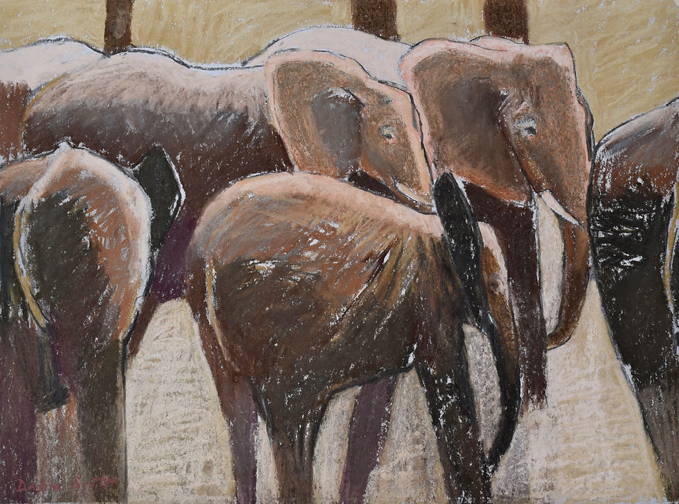 'Elephants at midday'