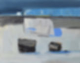 Ice and boulders before a storm, Antarctica