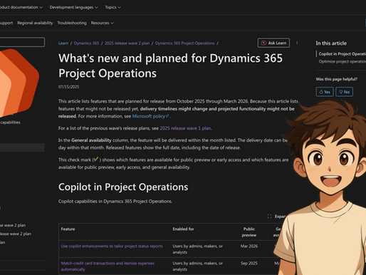 My Highlights of the Dynamics 365 Project Operations 2025 Release Wave 2