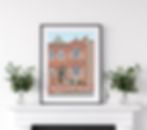 An illustration of a house and a landscape made as a unique piece of art