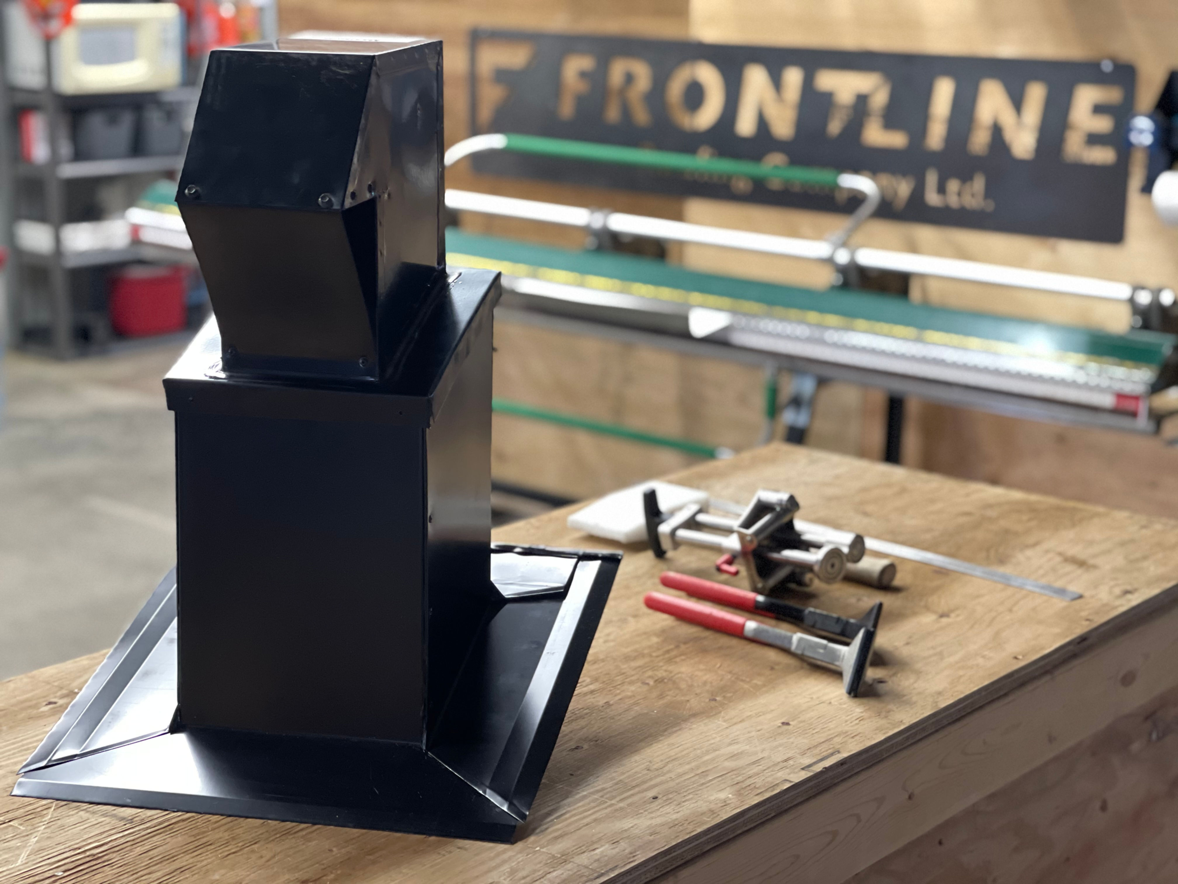 Raised 12" Curb with 4" Exhaust Trap (12-412-CT4)