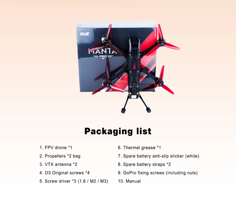 Thumbnail: Axisflying MANTA 5 PRO DC HD BNF Ready-to-Fly Drone 6S DJI O3 VTX/GPS/ELRS