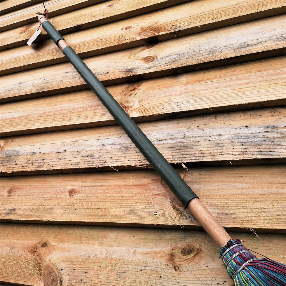 Thumbnail: Handcrafted Traditional Purple Straw Broom