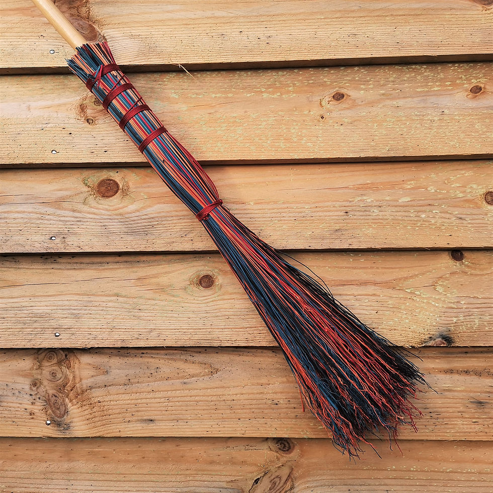 Thumbnail: Handmade Collectable Spider Web Straw Broom