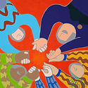 환대, 60.5x60.5cm, 캔버스에 아크릴, 유화, 2022.jpg