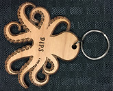 Custom Hawaiian Tako Octopus Keychain