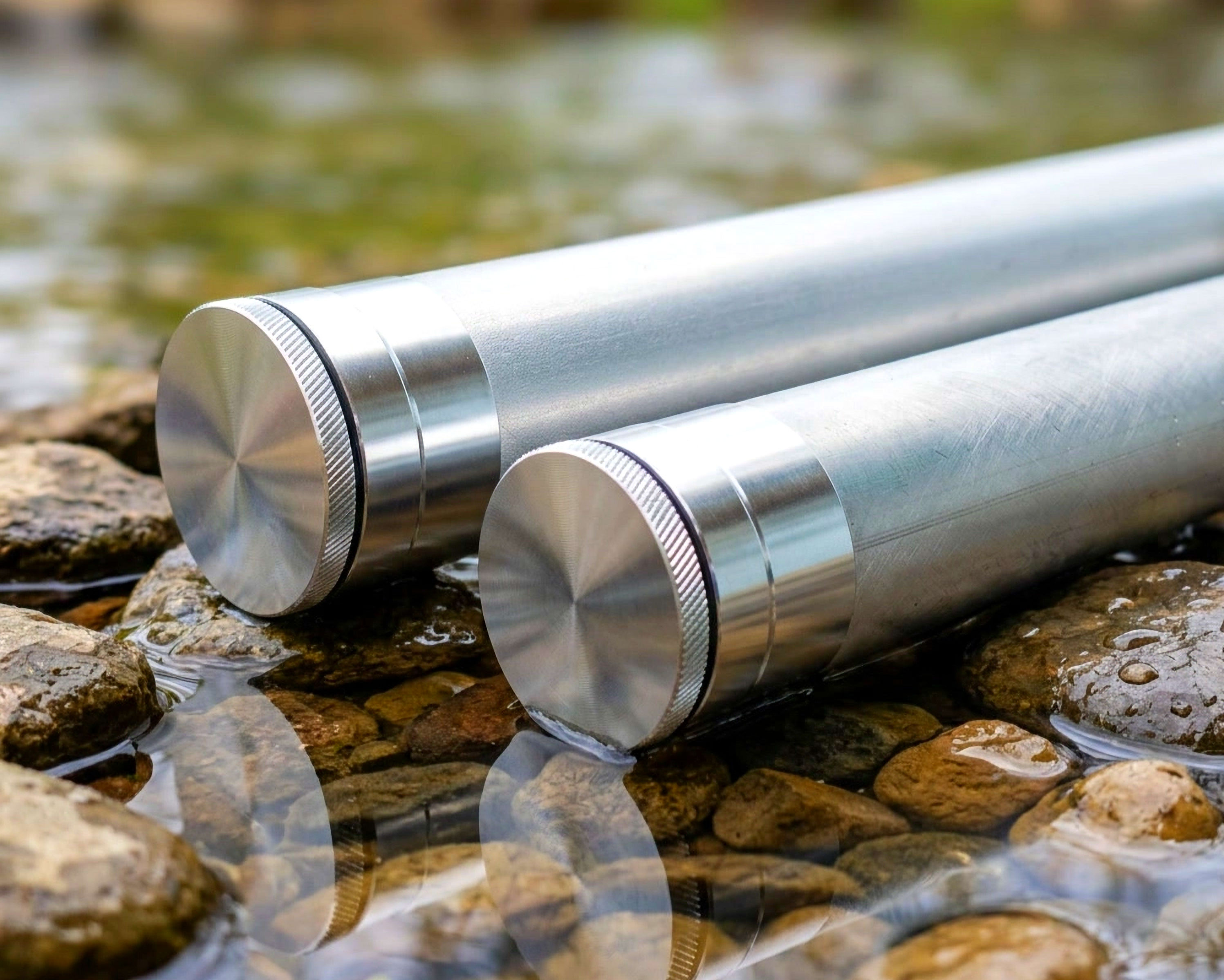 Aluminum Rod Tubes - Silver Ends