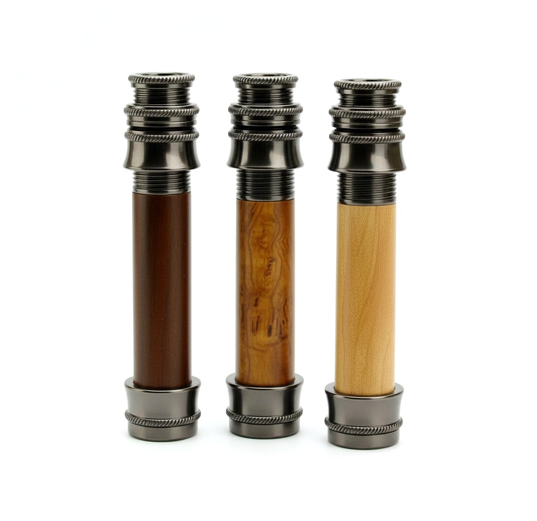 LC1 Down Locking Reel Seat - Classic Woods - Dark Nickel