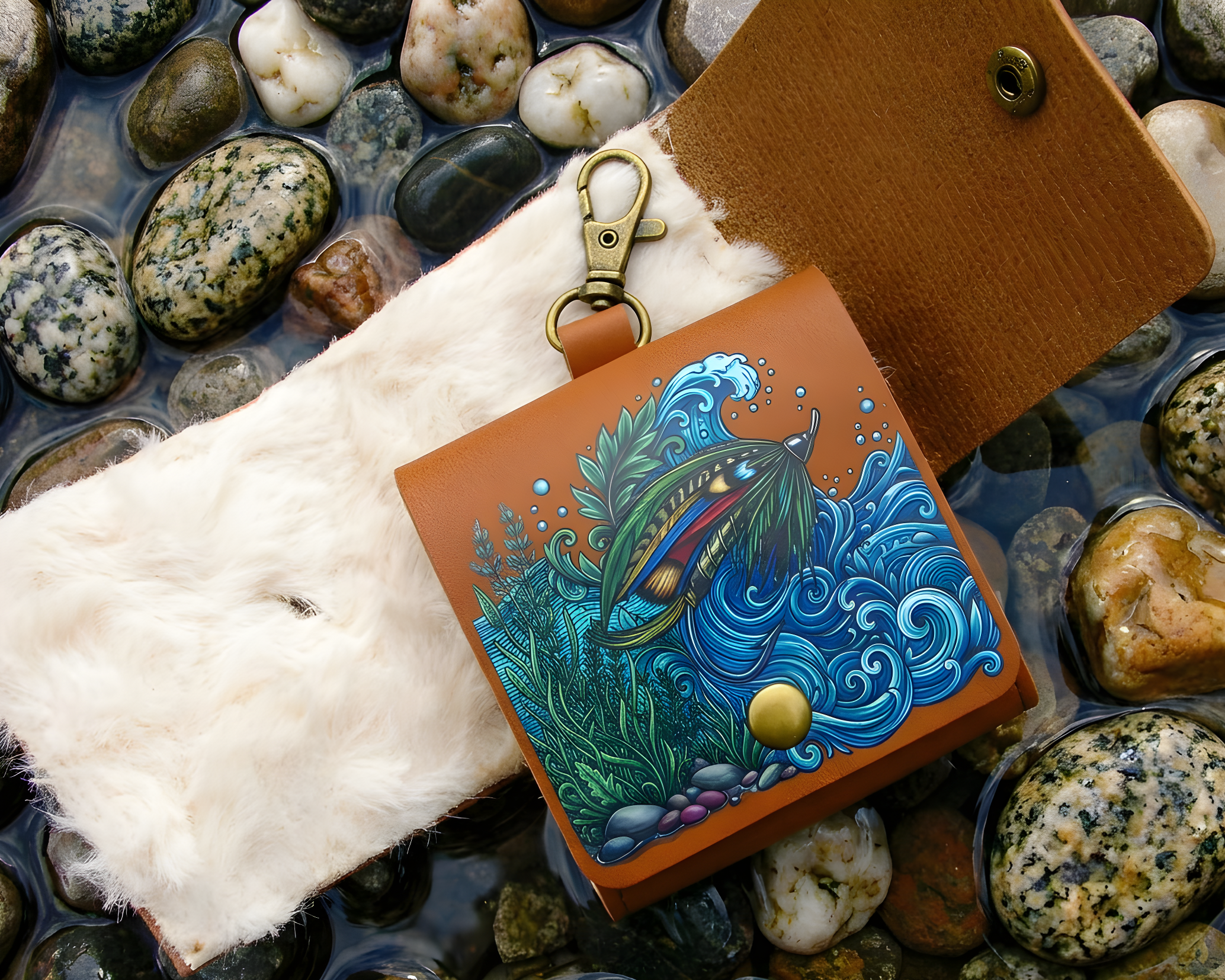 leather fly wallet