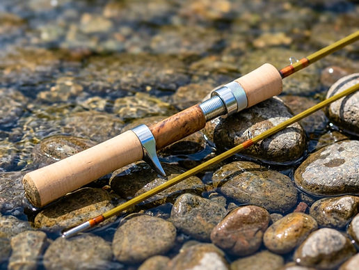 brell's fishing pole Sam Heaton Super Sensitive 12 foot (2 sections) bearing reel delivers smooth performance Scheels Outfitters Trophy Ice Combo