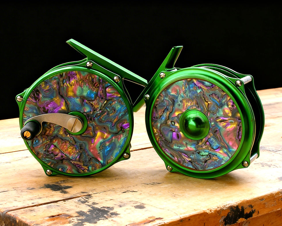 Thumbnail: Abalone Model 2 Raised Pillar Reel - Custom/Bow