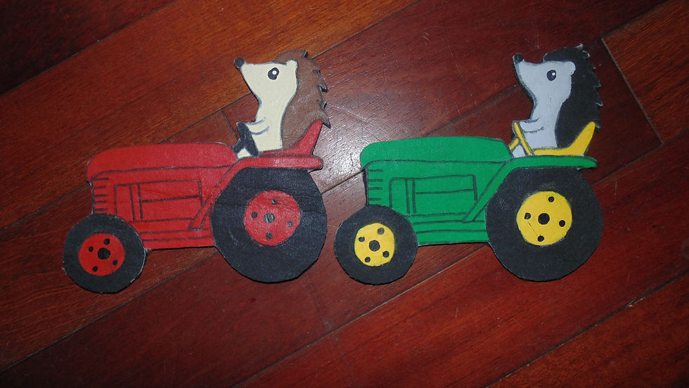 Thumbnail: Large Decorative Refrigerator Magnet- PICK ONE - tractor hedgie