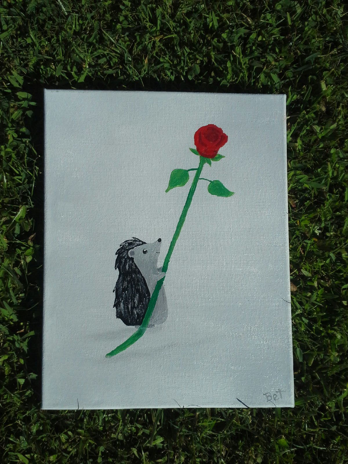 "Unspoken Love"11x14" hand painted stretched canvas