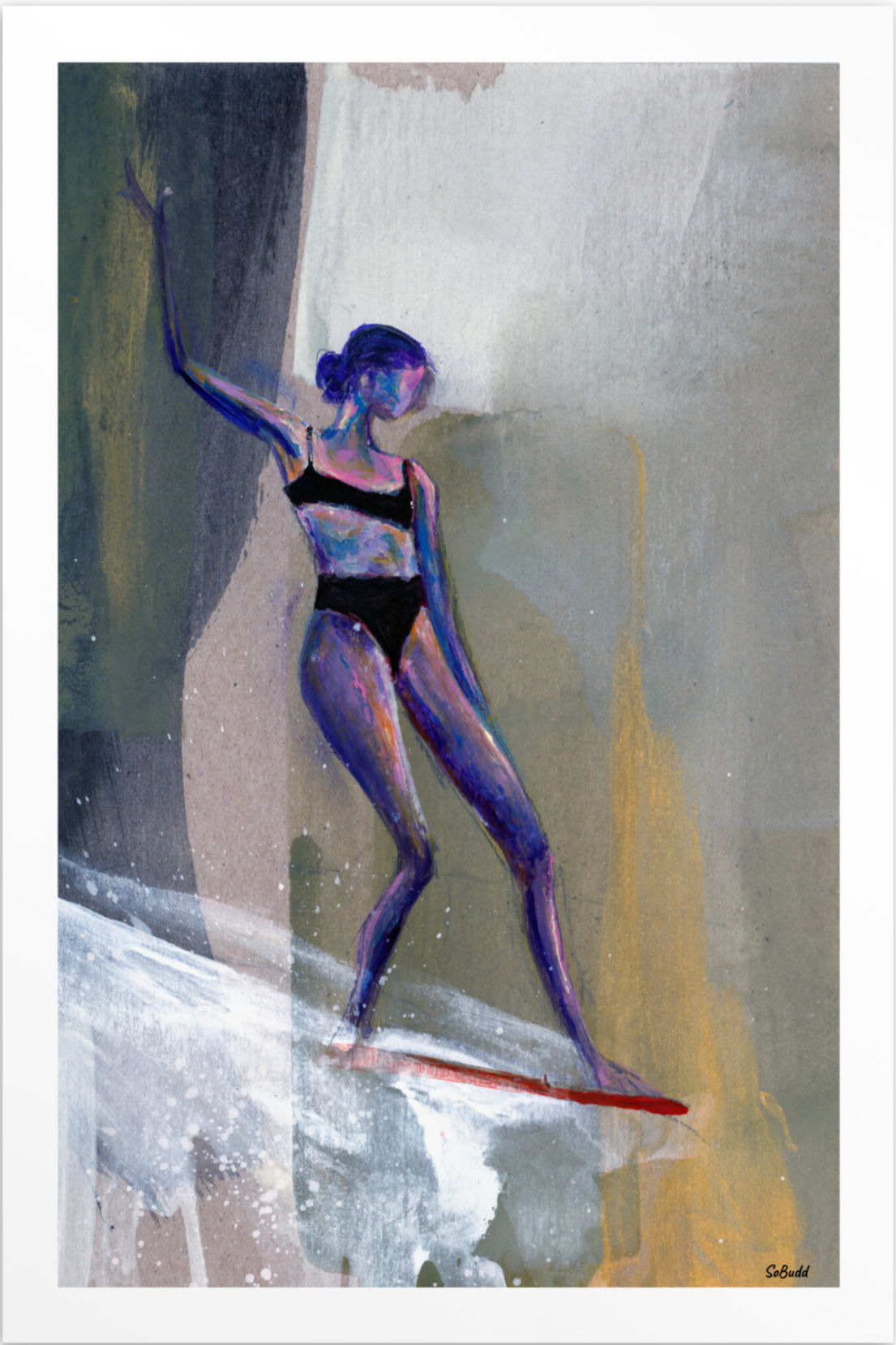 Elegant - Surfer girl mini print