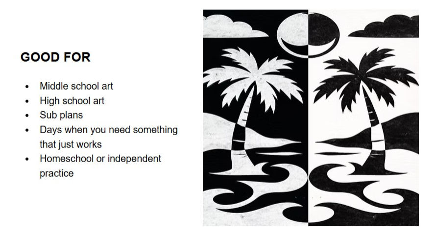 Thumbnail: Notan Design Lesson Handout – Positive & Negative Space Art Project