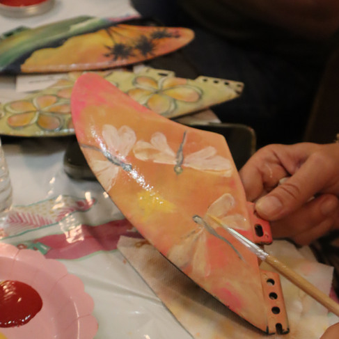 Sophia Buddenhagen painted fin with tomorrow artist paint