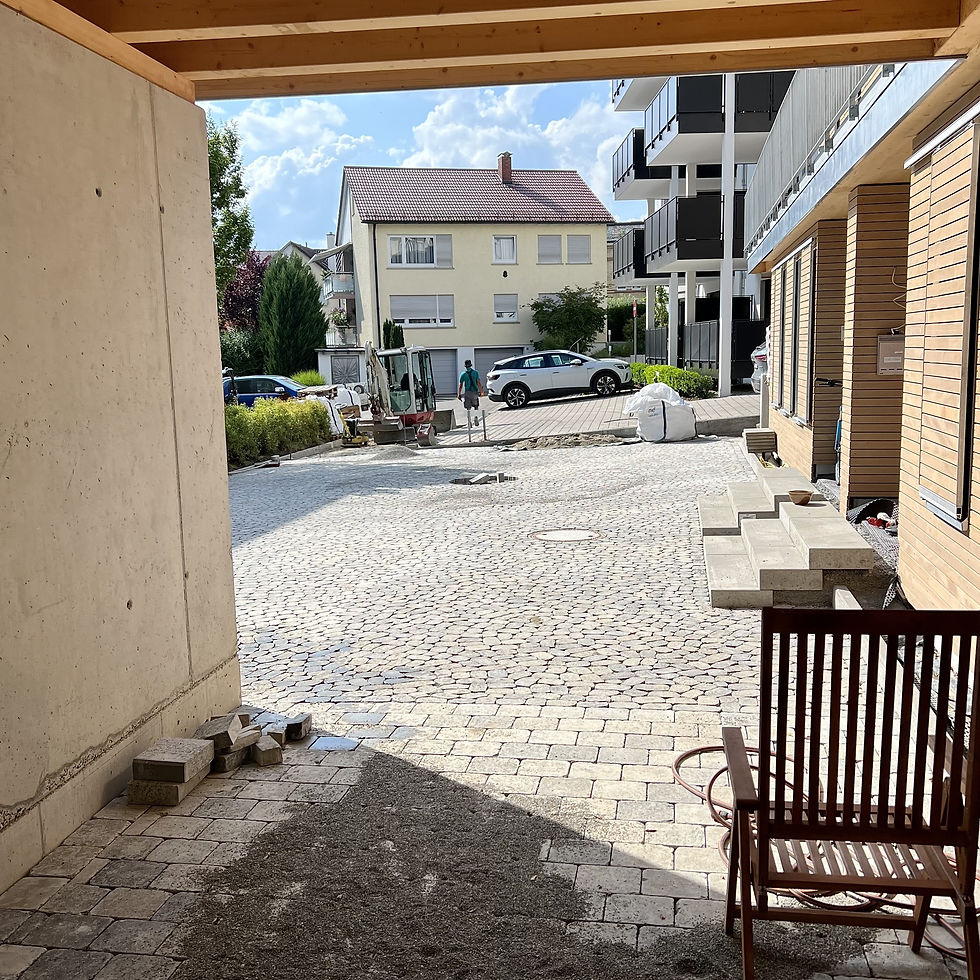 Pflasterfläche mit Arena Pflaster