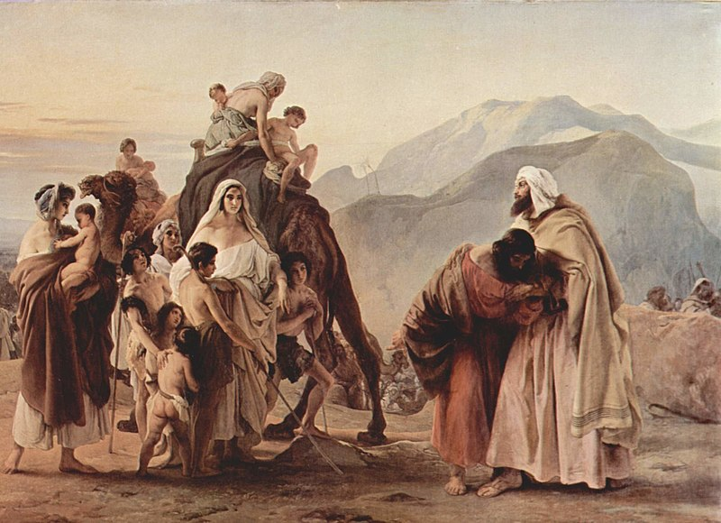 Esau and Jacob reconcile (1844) by Francesco Hayez