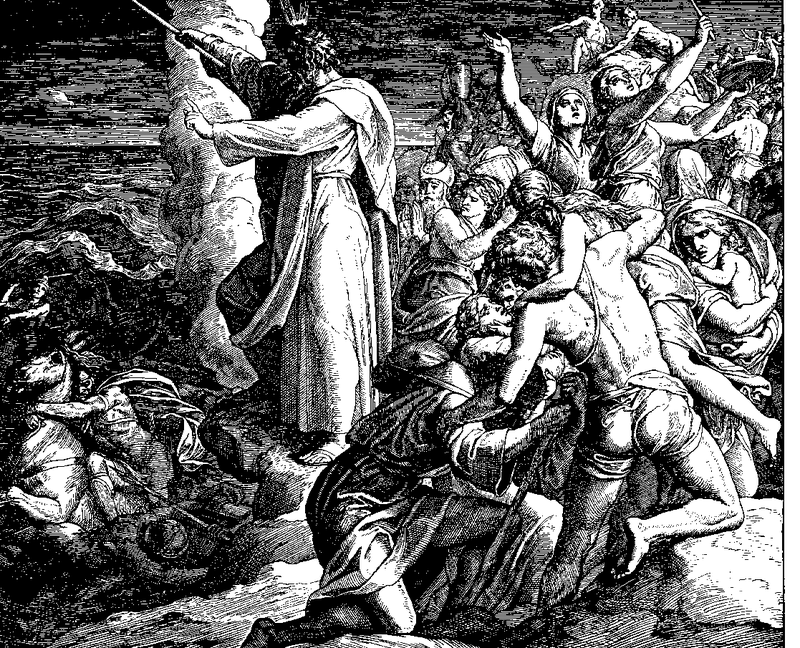 Miriam's Song, by Julius Schnorr von Carolsfeld (1860).