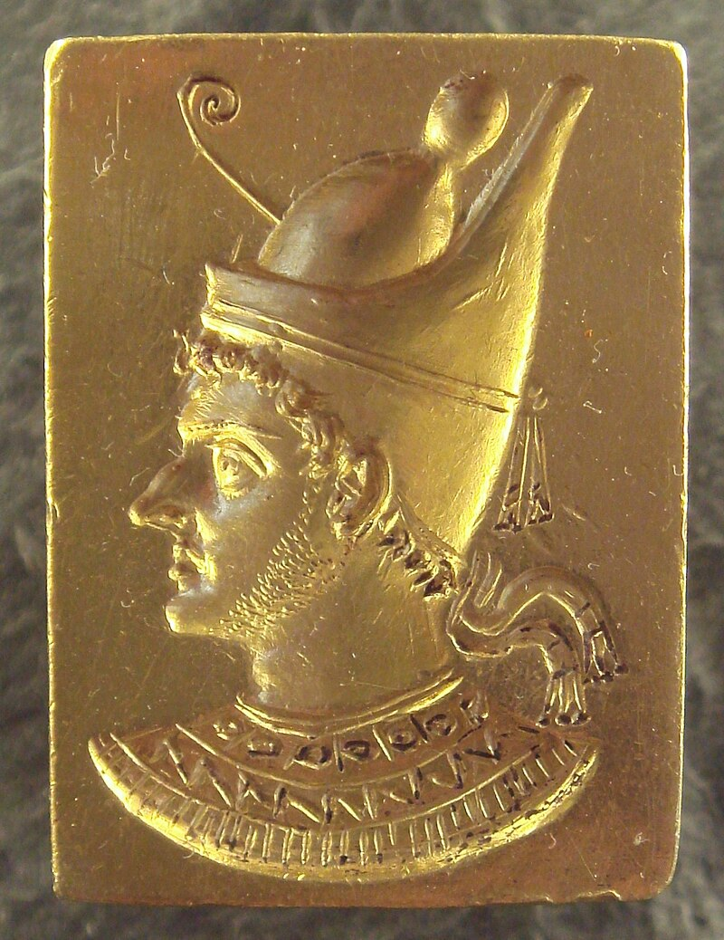 Portrait of Ptolemy VI Philometor wearing the double crown of Egypt