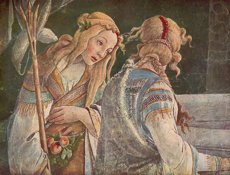 Zipporah, detail from Sandro Botticelli's Youth of Moses, c. 1480