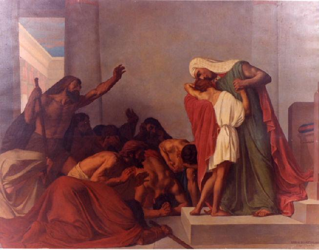 Joseph recognized by his brothers, 1863 painting by Léon Pierre Urbain Bourgeois