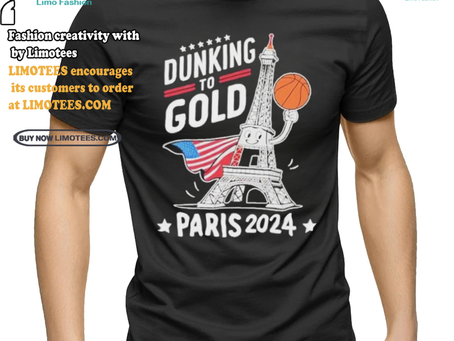 Official Dunking to gold team usa basketball olympic paris 2024 T shirt