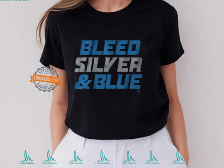 Detroit Football Bleed Silver & Blue Shirt
