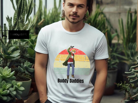 Buddy Daddies Distressed Anime Art Unisex T Shirt