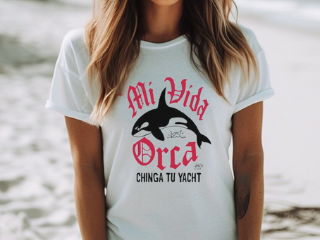 Lalo alcaraz mi vida orca chinga tu yacht shirt