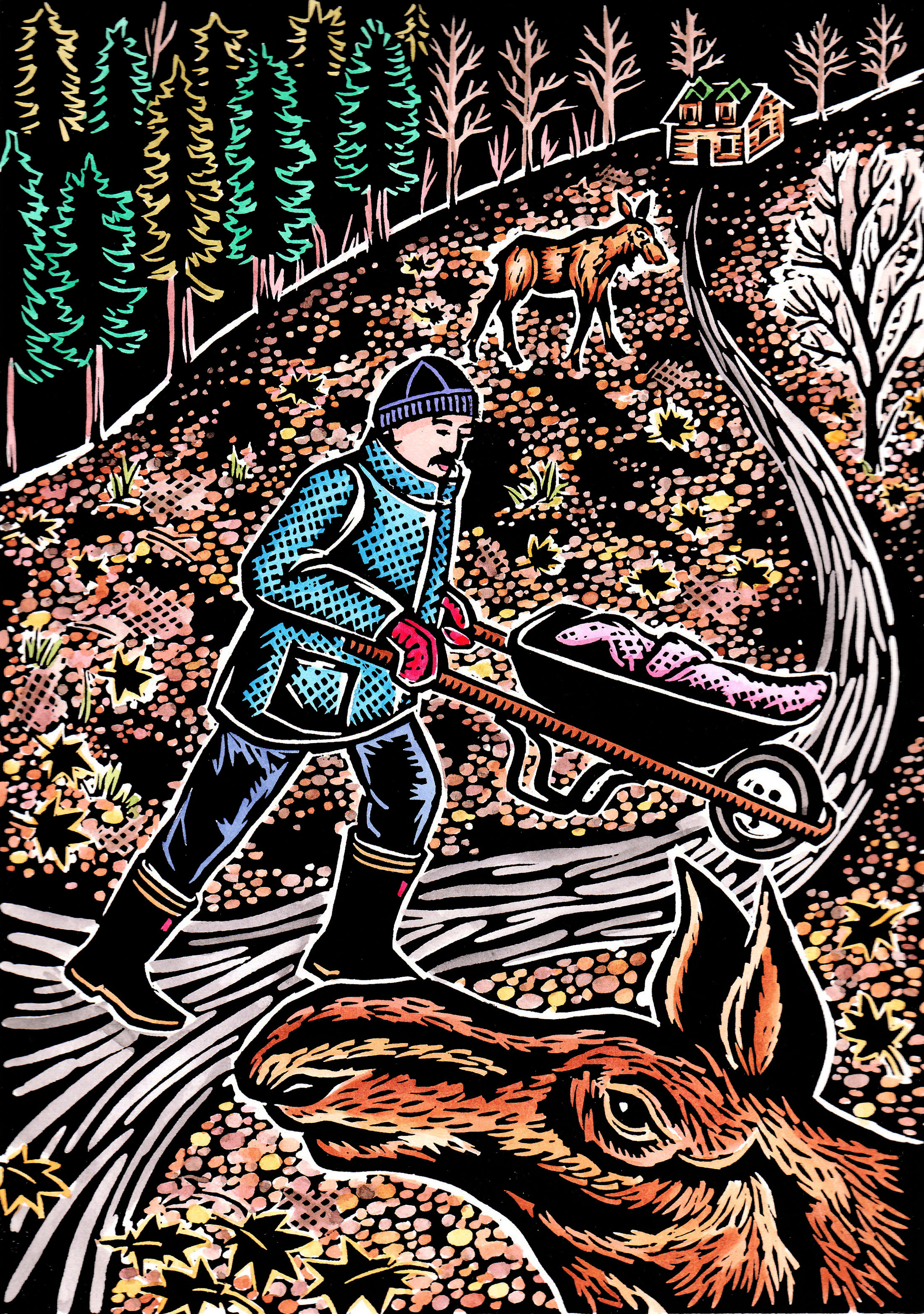 The Squeeze Between a Moose and Calf