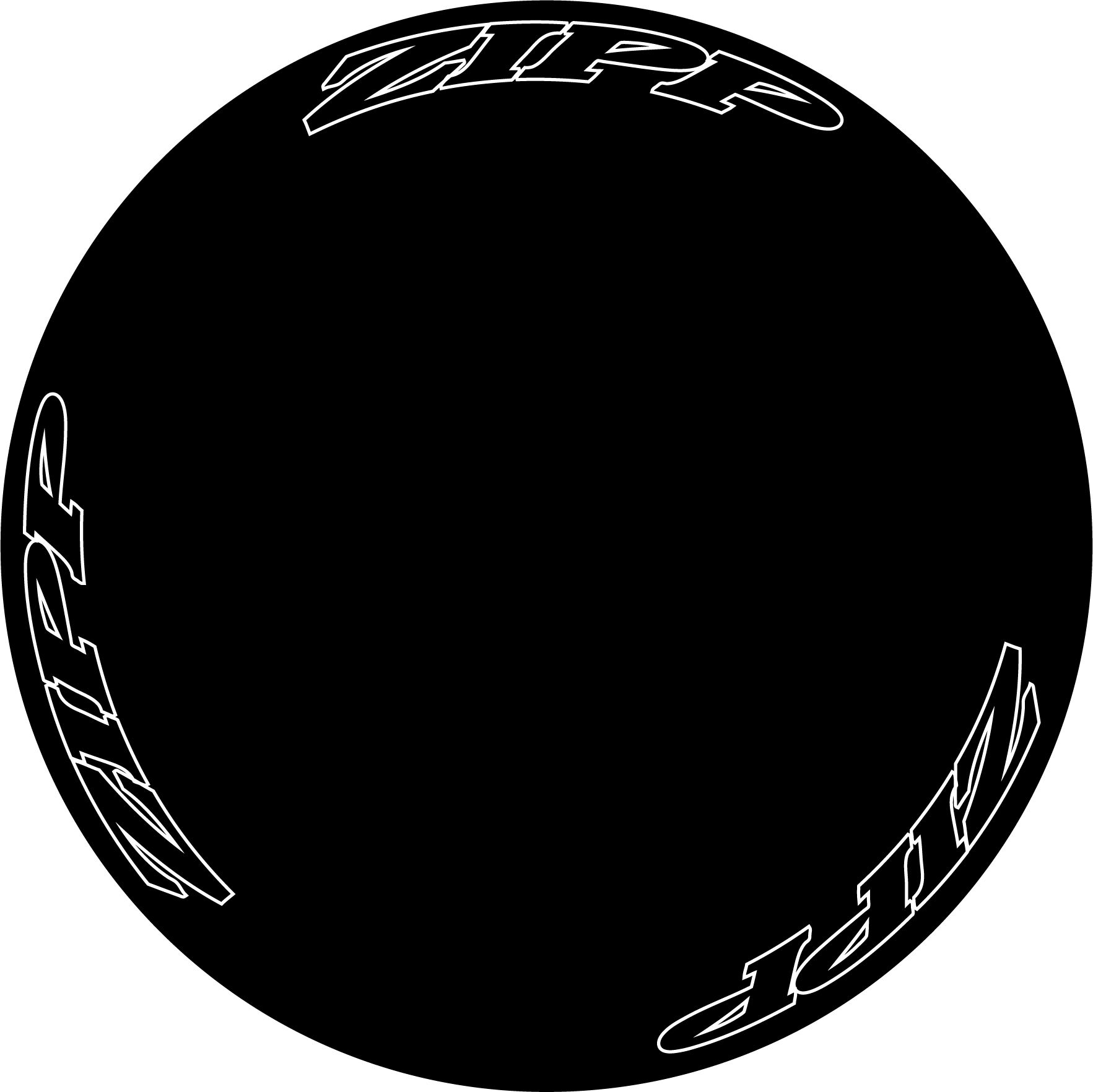 X7 Racing Logo ZIPP curved logo decal x7. For racing disc wheel. [outline version ...