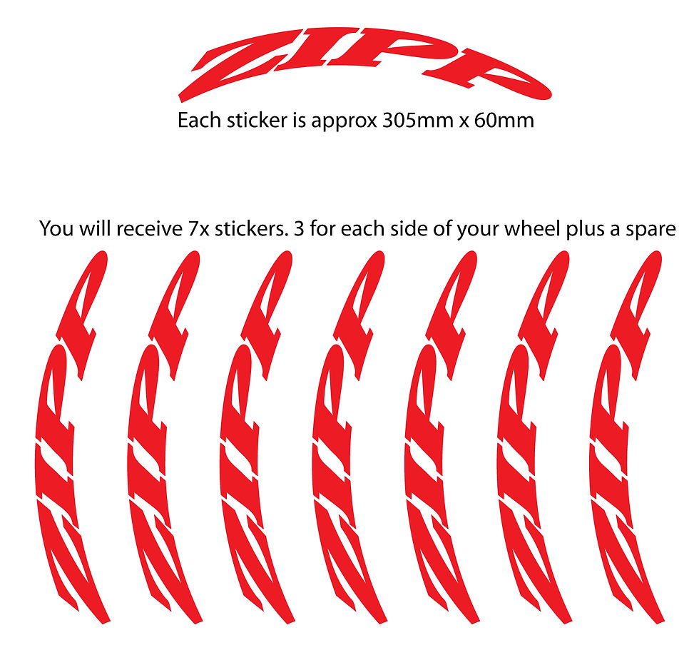 X7 Racing Logo ZIPP curved logo decal x7. For racing disc wheel. [solid version ...