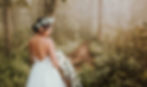 bride in forest
