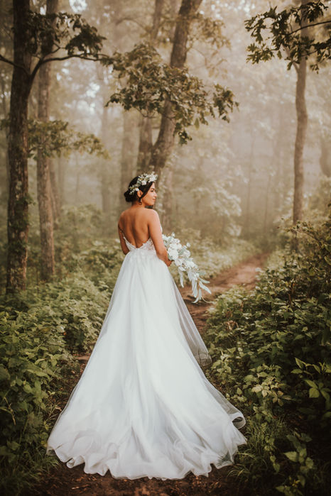 bride in forrest
