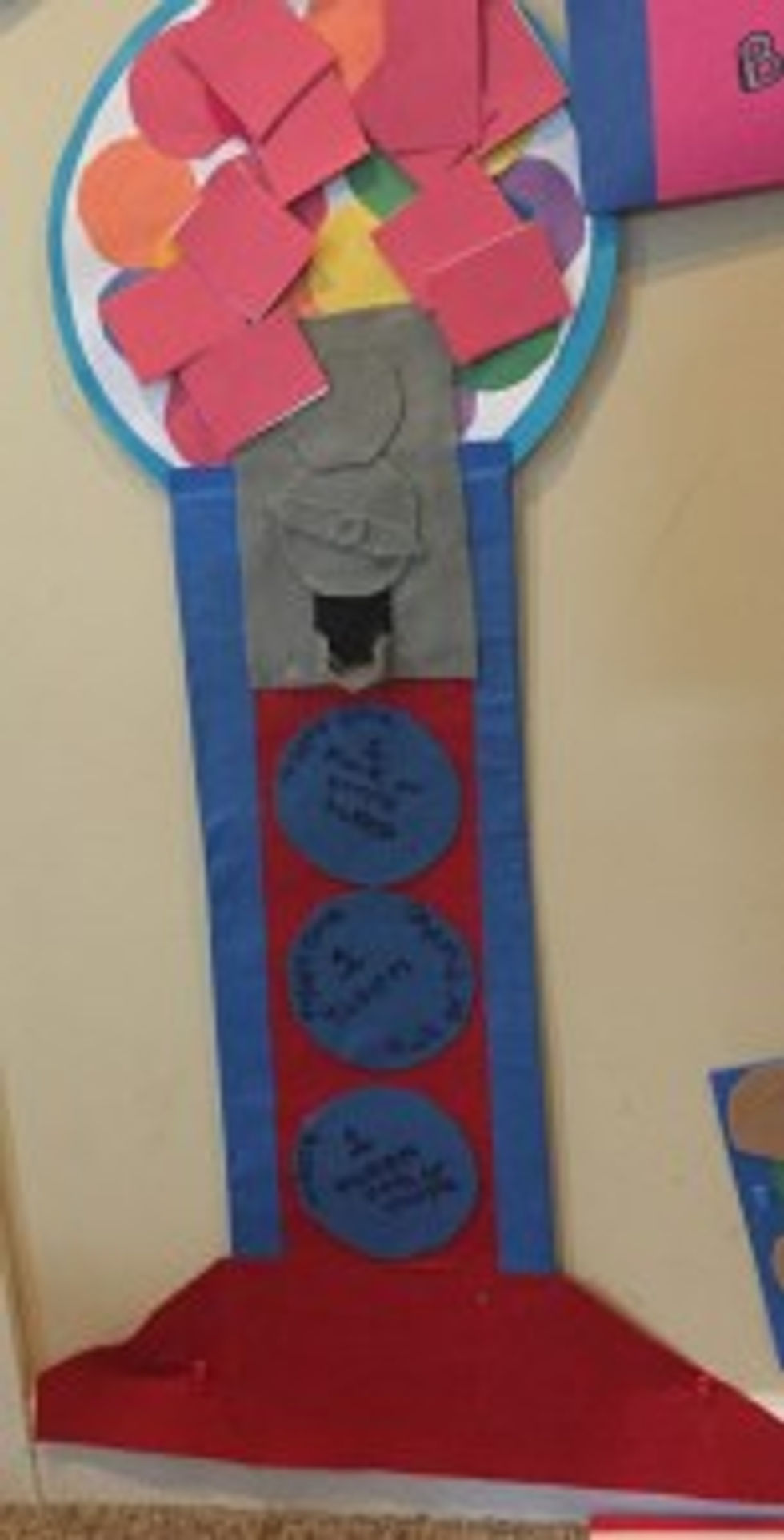 The teenager came up with the gumball machine design to represent earning individual rewards.