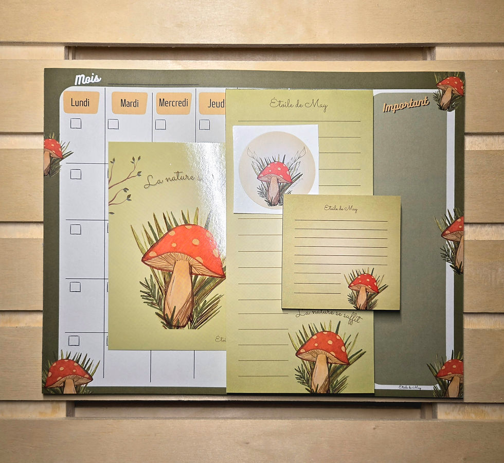 Miniature : Calendrier PAPIER non daté 《 Champignon》