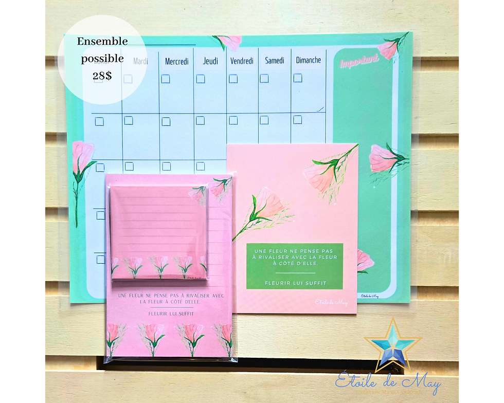 Miniature : Bloc-notes carré autocollant 《 Fleurir 》